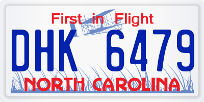 NC license plate DHK6479