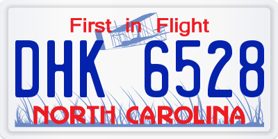 NC license plate DHK6528