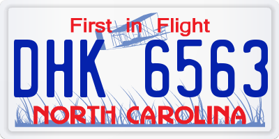 NC license plate DHK6563
