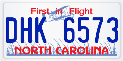 NC license plate DHK6573
