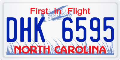 NC license plate DHK6595