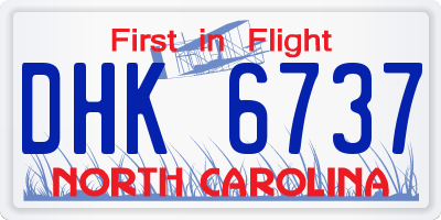 NC license plate DHK6737