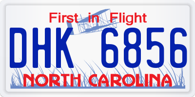 NC license plate DHK6856