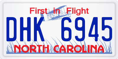 NC license plate DHK6945