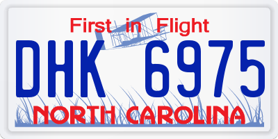 NC license plate DHK6975