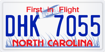 NC license plate DHK7055