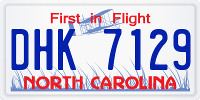 NC license plate DHK7129