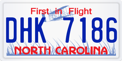 NC license plate DHK7186