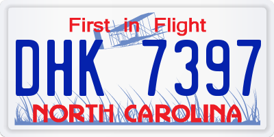 NC license plate DHK7397