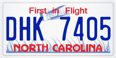 NC license plate DHK7405