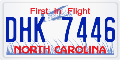 NC license plate DHK7446