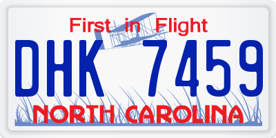 NC license plate DHK7459