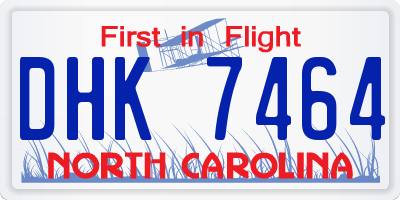 NC license plate DHK7464