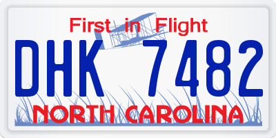 NC license plate DHK7482