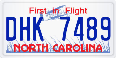 NC license plate DHK7489