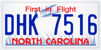 NC license plate DHK7516