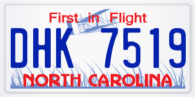 NC license plate DHK7519
