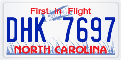 NC license plate DHK7697
