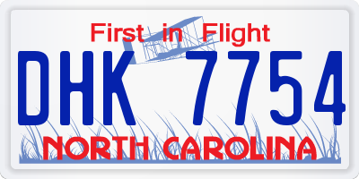 NC license plate DHK7754