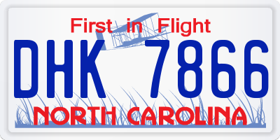 NC license plate DHK7866