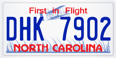 NC license plate DHK7902