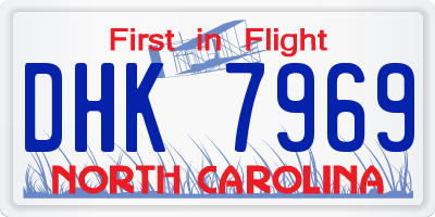 NC license plate DHK7969