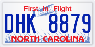 NC license plate DHK8879