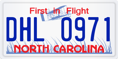NC license plate DHL0971