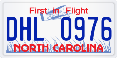 NC license plate DHL0976