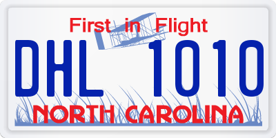 NC license plate DHL1010