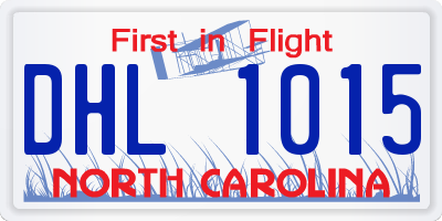 NC license plate DHL1015