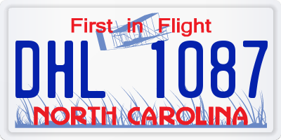 NC license plate DHL1087