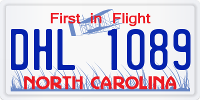 NC license plate DHL1089