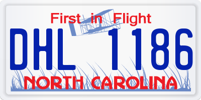 NC license plate DHL1186