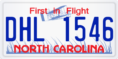 NC license plate DHL1546