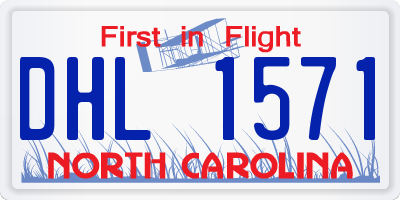 NC license plate DHL1571