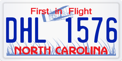 NC license plate DHL1576