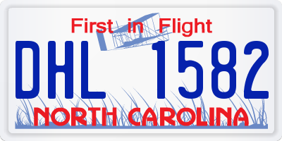 NC license plate DHL1582