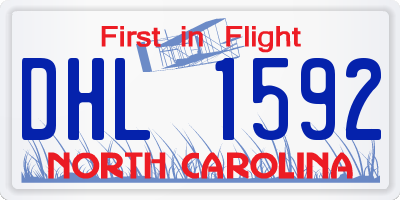 NC license plate DHL1592