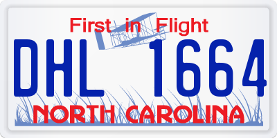 NC license plate DHL1664