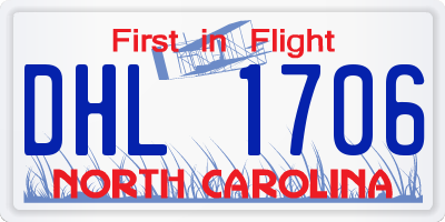 NC license plate DHL1706