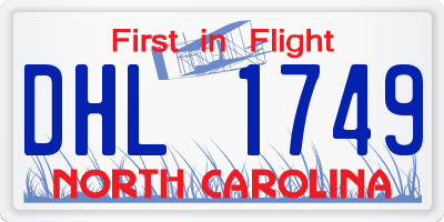 NC license plate DHL1749