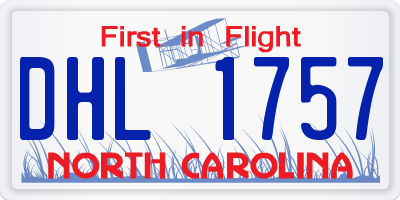 NC license plate DHL1757