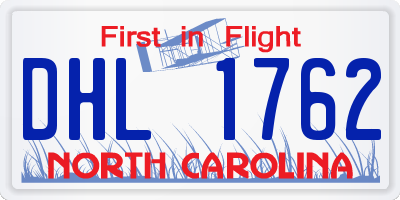 NC license plate DHL1762