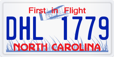 NC license plate DHL1779