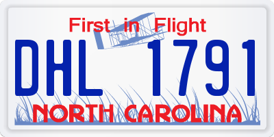 NC license plate DHL1791