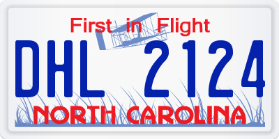 NC license plate DHL2124
