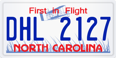 NC license plate DHL2127