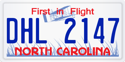 NC license plate DHL2147