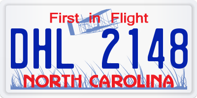 NC license plate DHL2148